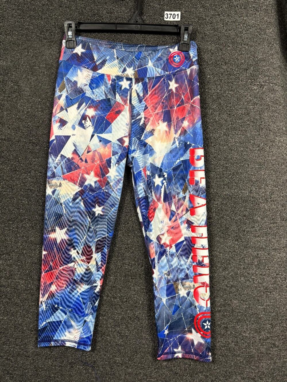 MARVEL By Her Universe Captain America Leggings Womens Size M Red White Blue